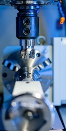 Close CNC machine processing